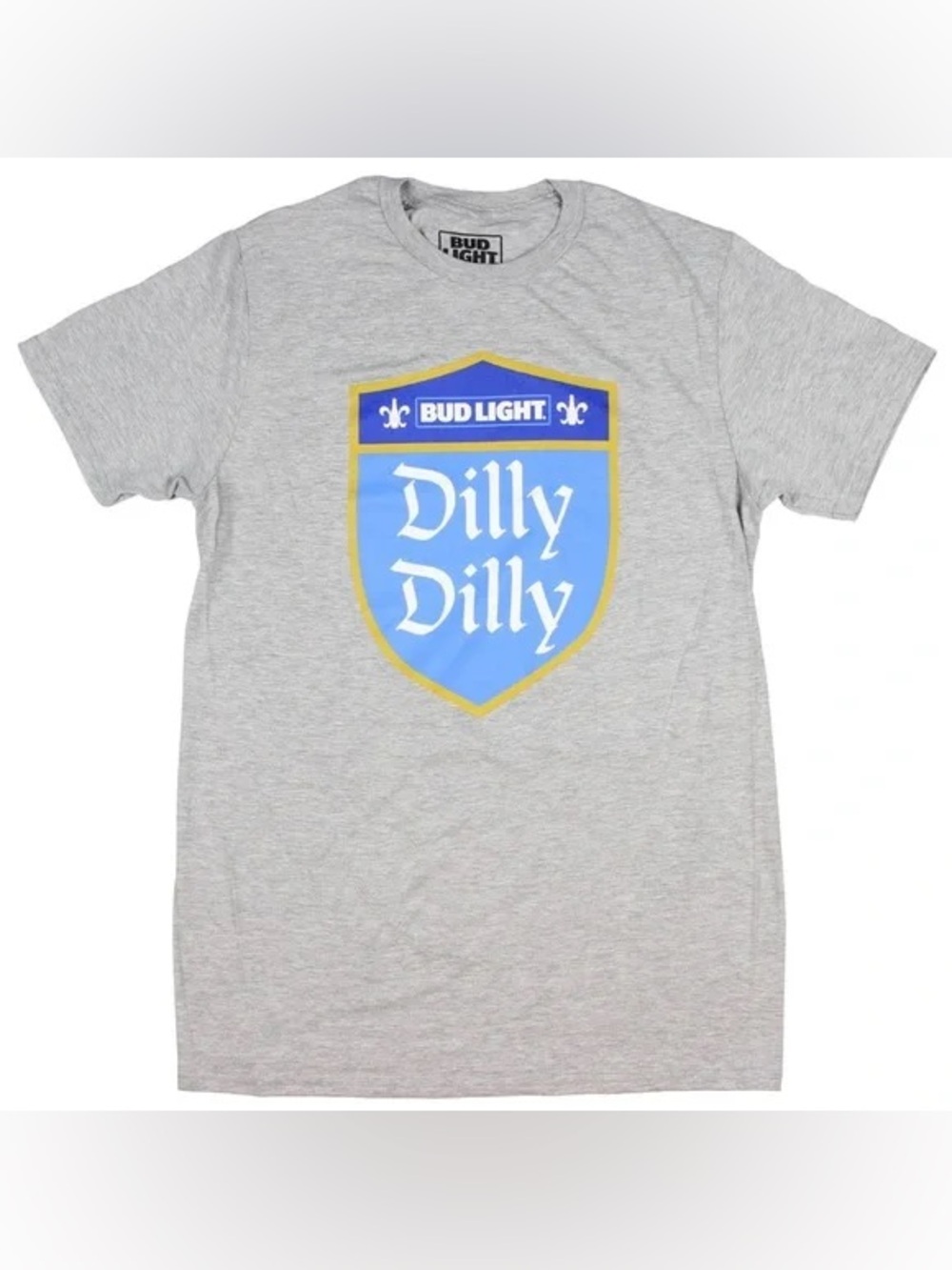 ⭐️Bud Light Men's Gray 'Dilly Dilly' Graphic Short Sleeve Tee⭐️